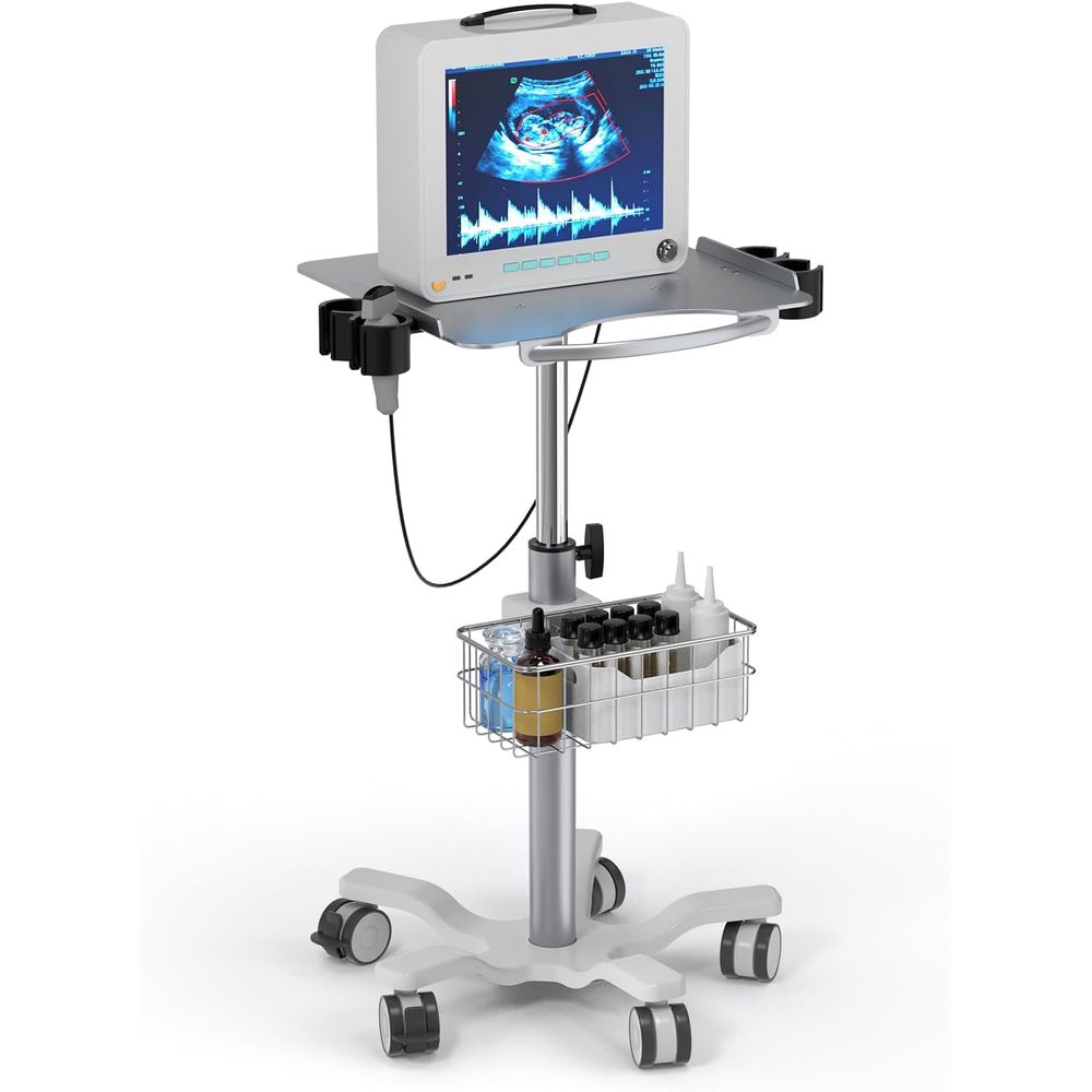 Medical Lab Officer - Adjustable Height Stainless Steel Medical Cart