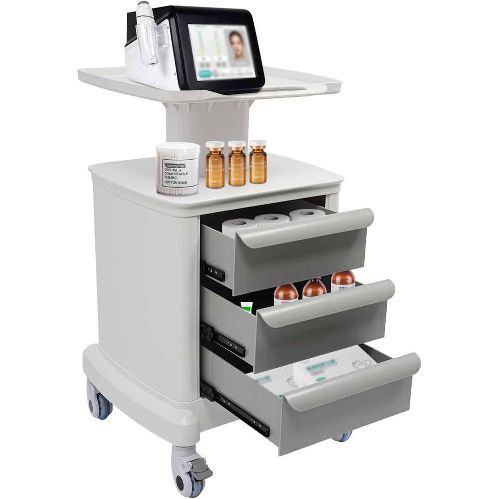Medical Lab Officer - 4-Tier Mobile Medical Cart with Wheels,