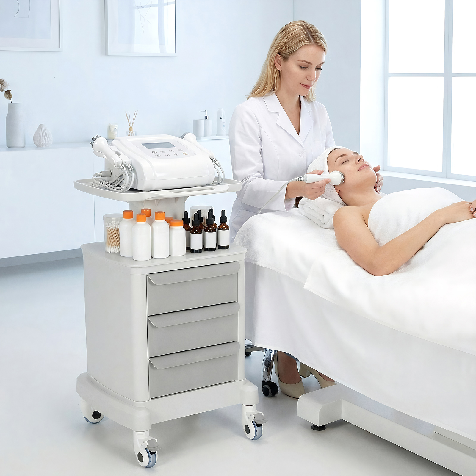 Medical Lab Officer - Medical Storage Cart with 3 Drawers