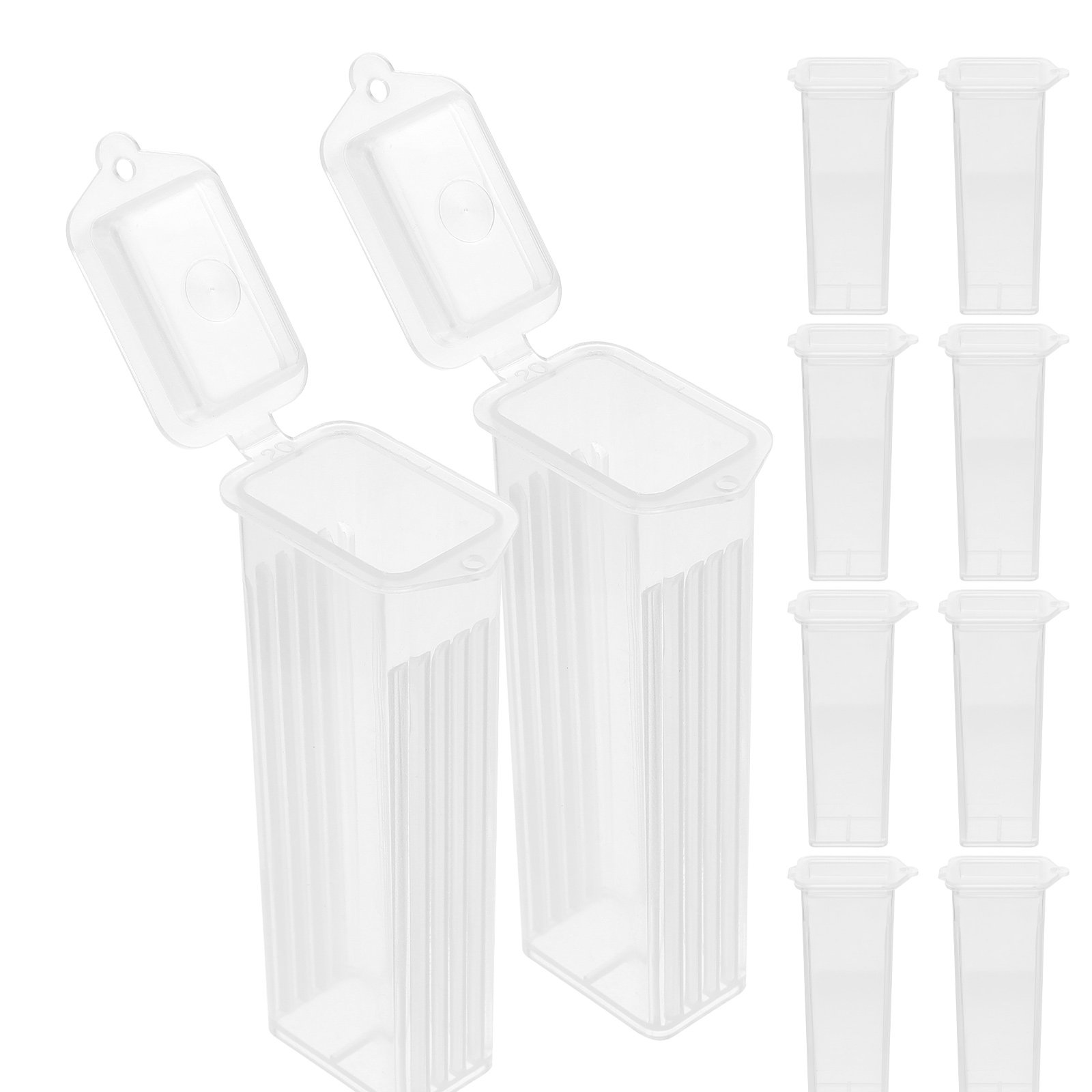 Pathology Slide Storage - 10Pcs PP Slide Boxes Secure Snap