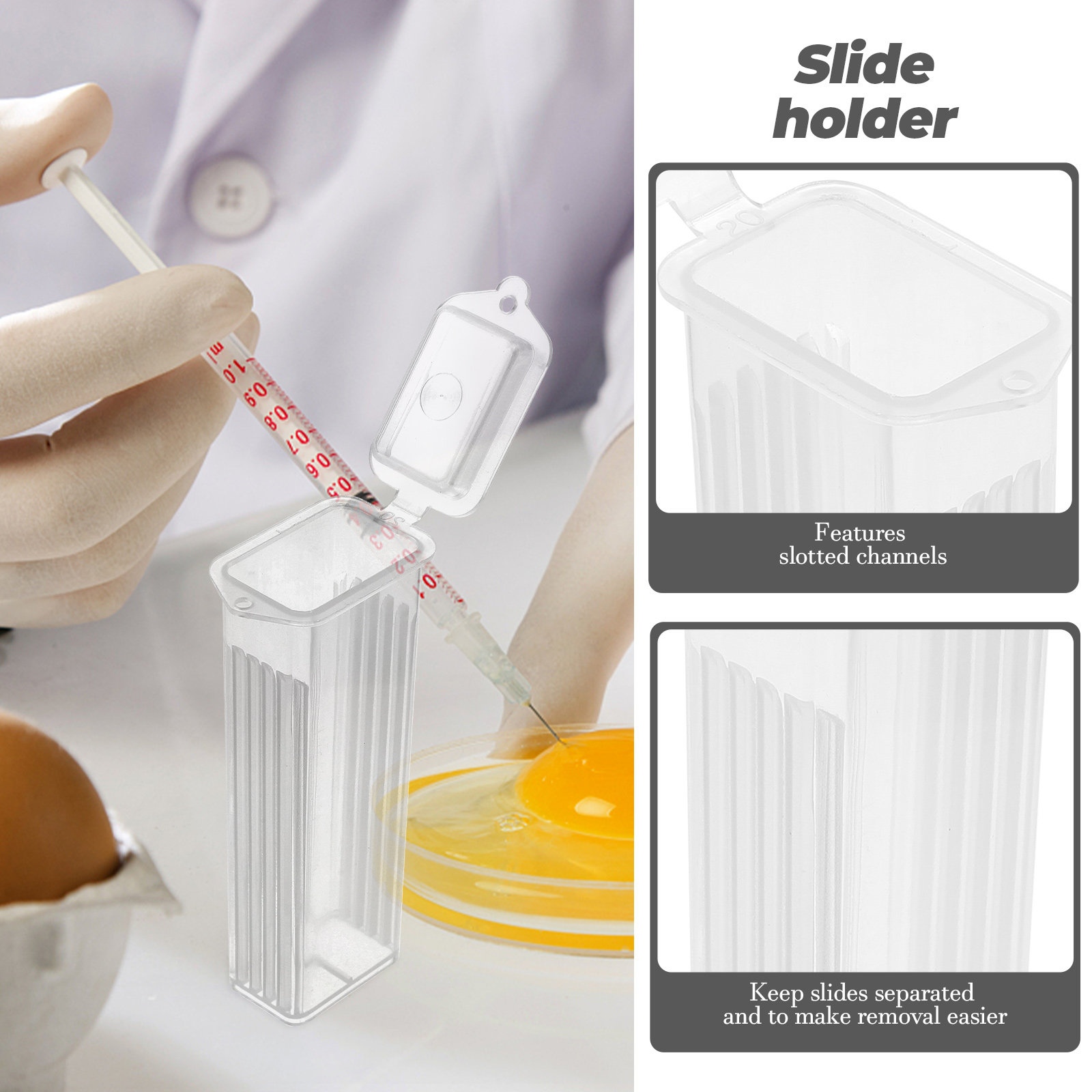 10Pcs Slide Boxes PP Material  - Pathology Slide Storage incelemesi ve fiyatı