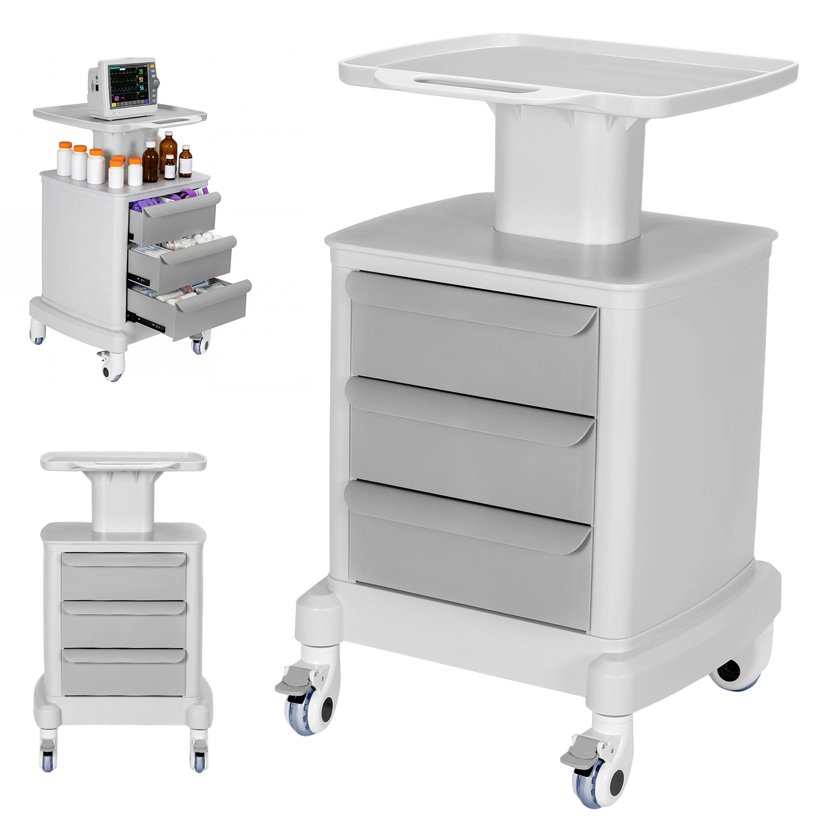Mobile Trolley Cart with 3 Dra - Medical Lab Officer incelemesi ve fiyatı