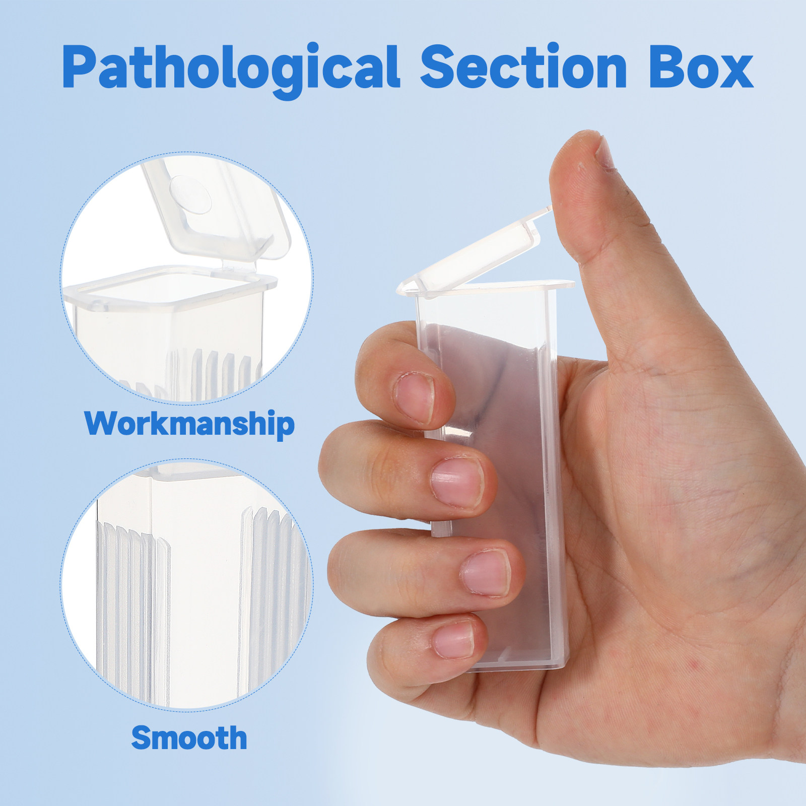 50Pcs Glass PP Material Slide  - Pathology Slide Storage incelemesi ve fiyatı