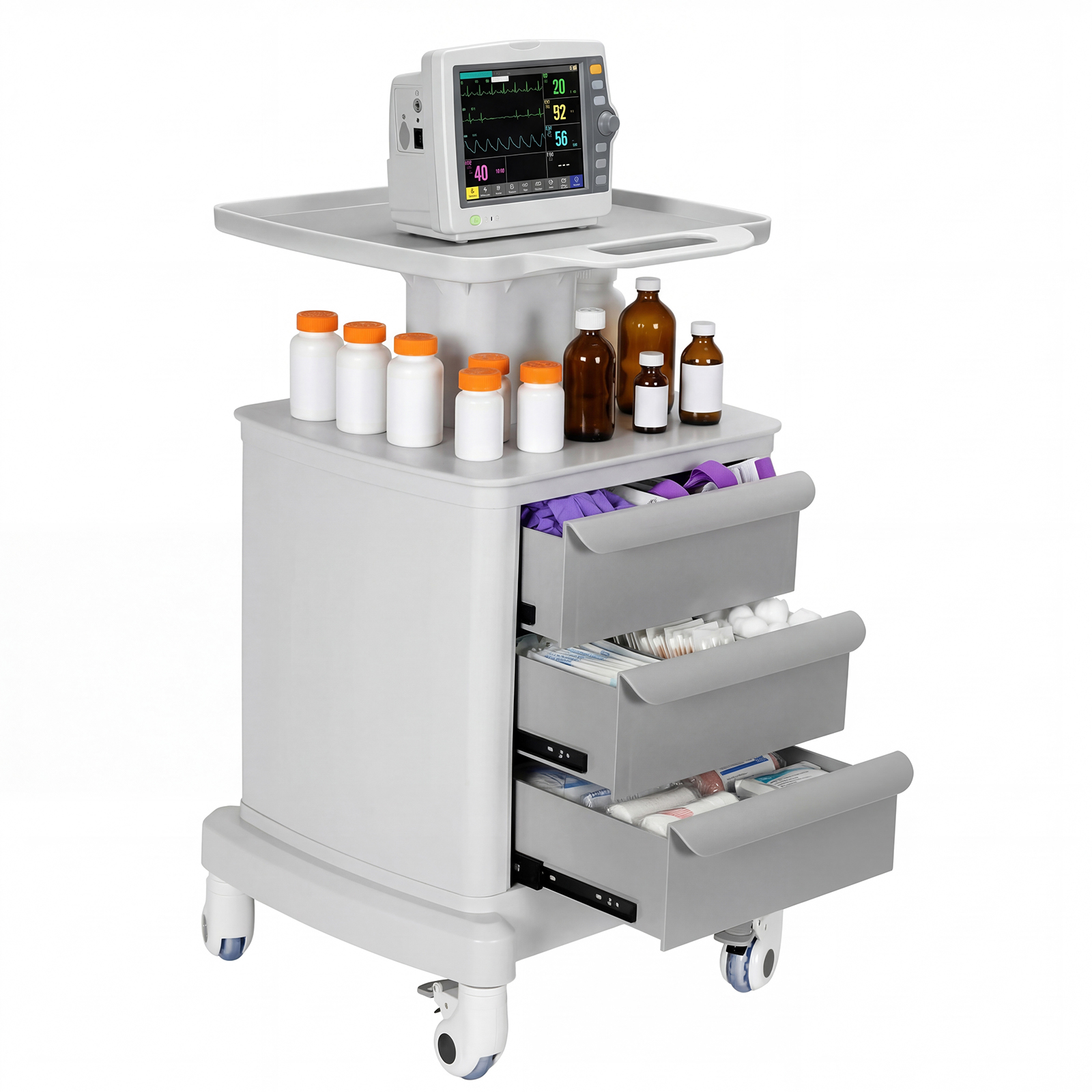 Medical Storage Cart with 3 Dr - Medical Lab Officer incelemesi ve fiyatı