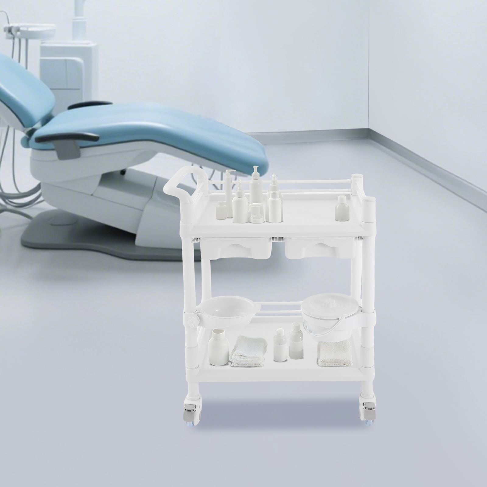 2 Tiers Medical Cart Mobile Tr - Medical Lab Officer incelemesi ve fiyatı