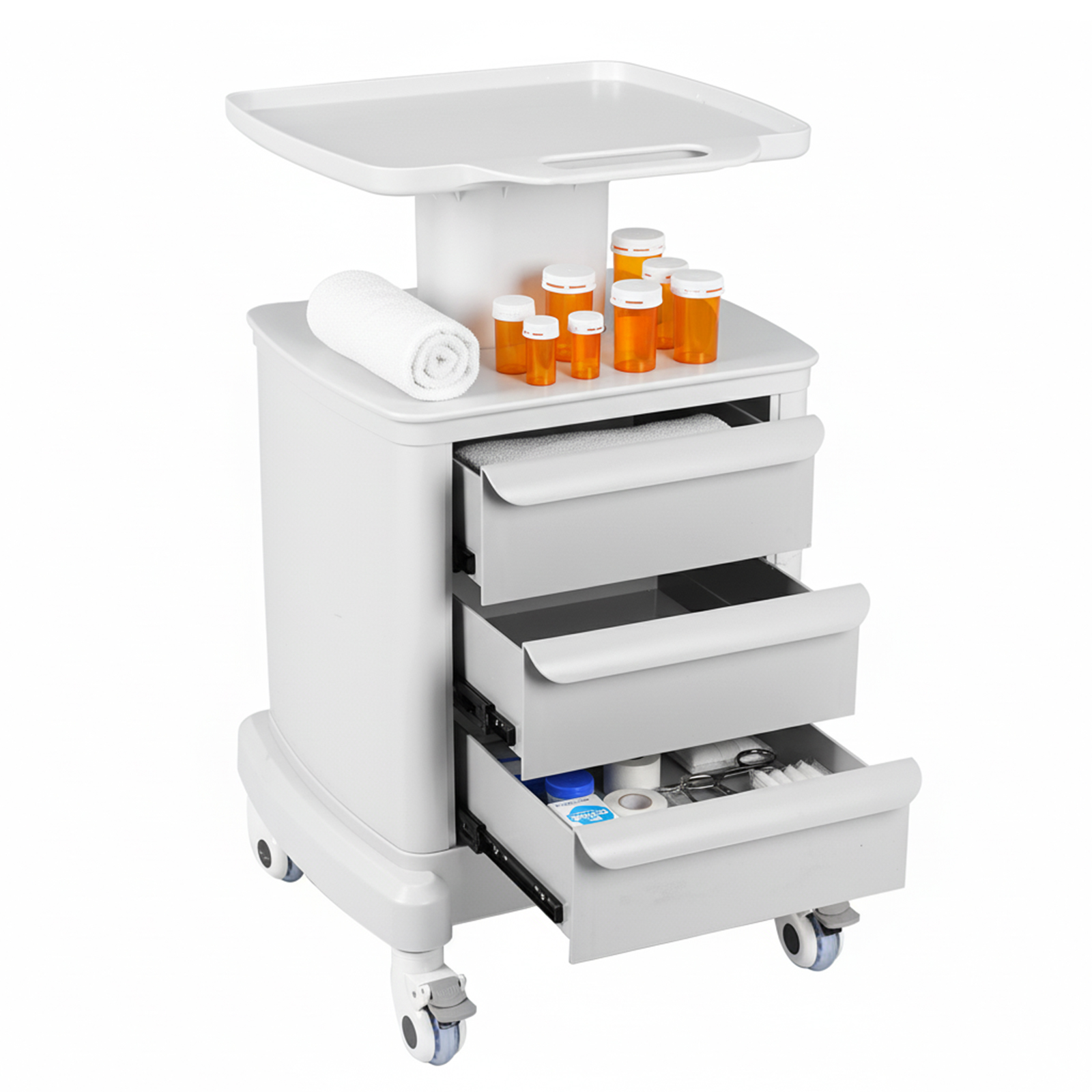 Mobile Medical Cart with 3 Dra - Medical Lab Officer incelemesi ve fiyatı