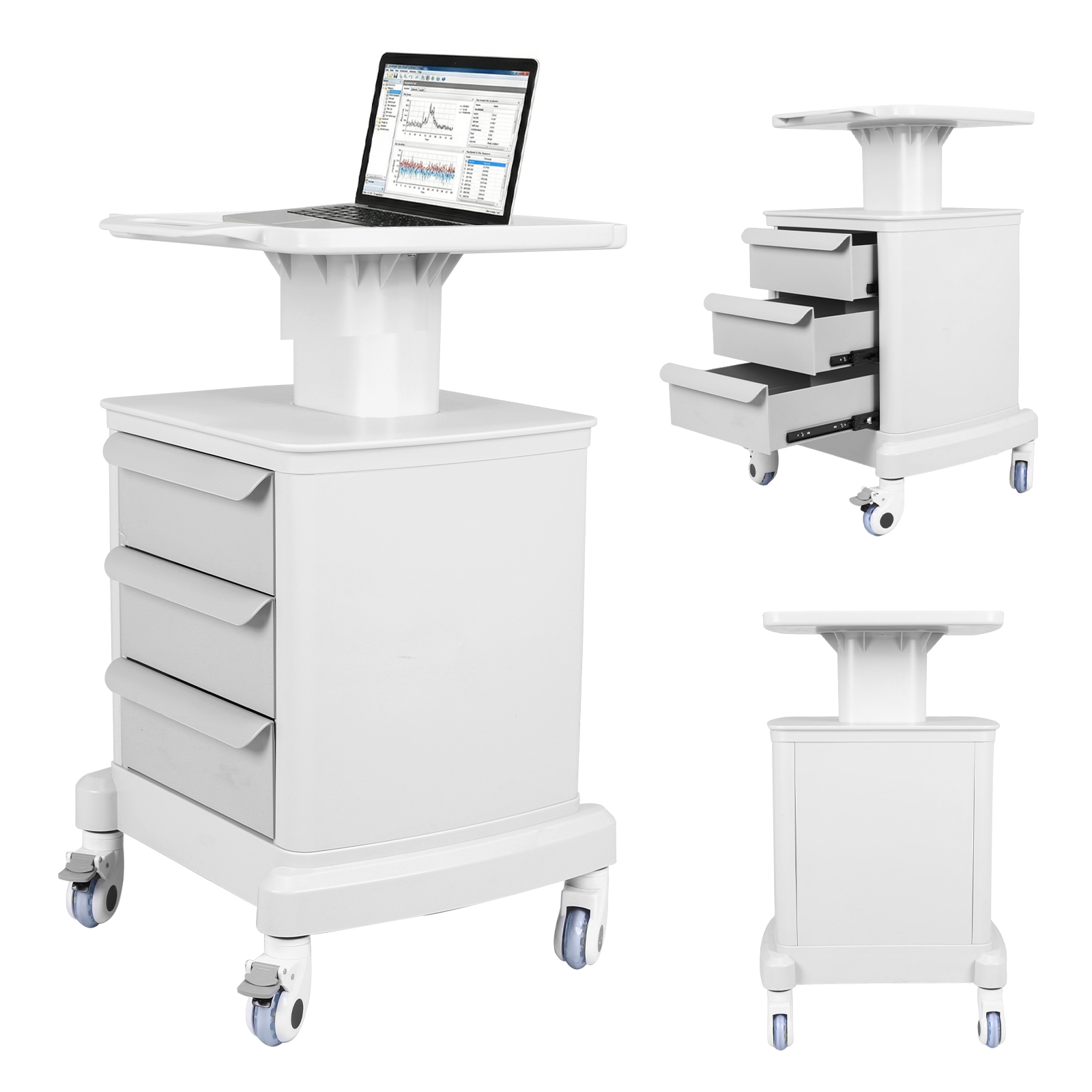 Mobile Medical Cart with 3 Dra - Medical Lab Officer incelemesi ve fiyatı